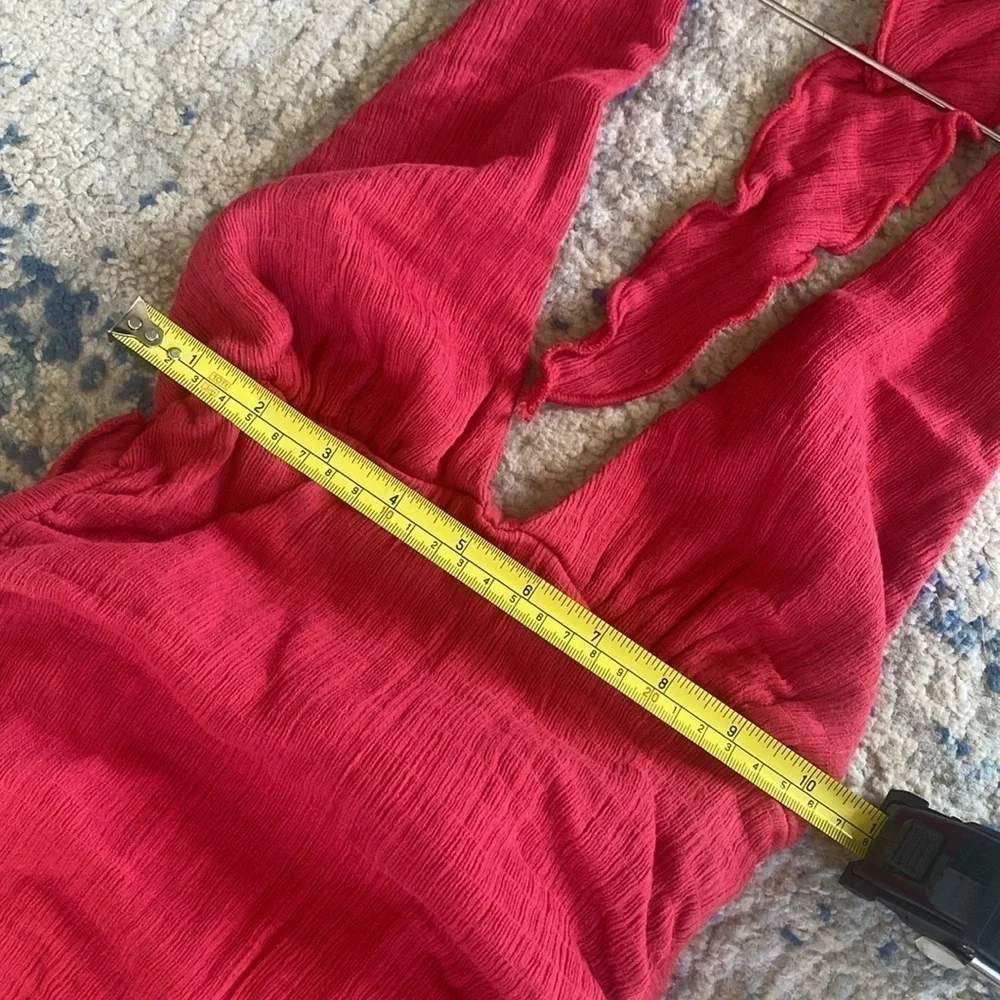 NWOT Free People red halter neck midi dress